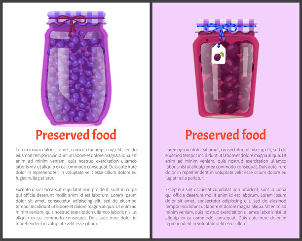 罐头李子和蓝莓罐头海报图片下载
