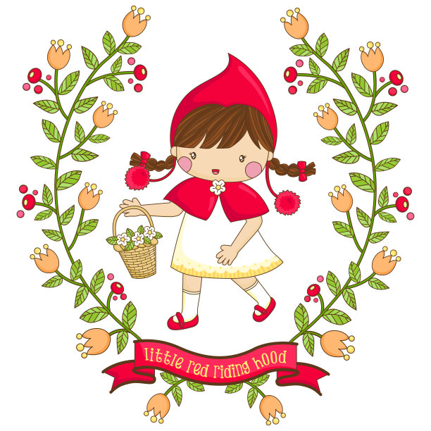 卖花女向量图片下载