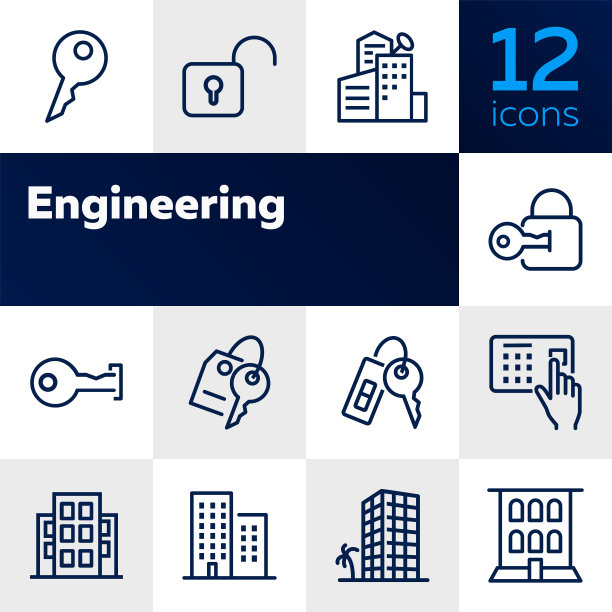 引擎线图标集图片下载