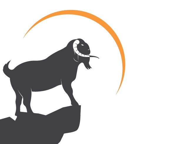 山羊标志模板矢量插图图片下载