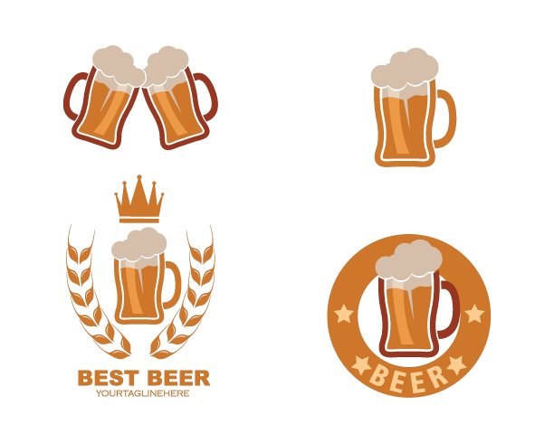 啤酒Logo图标矢量图设计图片下载