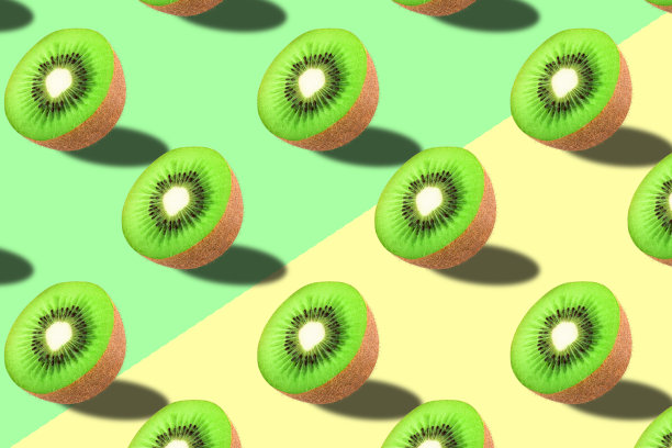 鲜艳的猕猴桃水果图案上鲜艳的背景图片下载