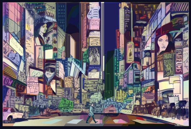 纽约的夜晚图片下载