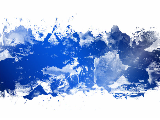 抽象的蓝色水彩在白色的背景图片下载