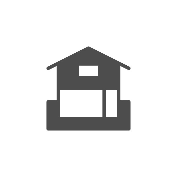 房屋结构图标与建筑概念图片下载