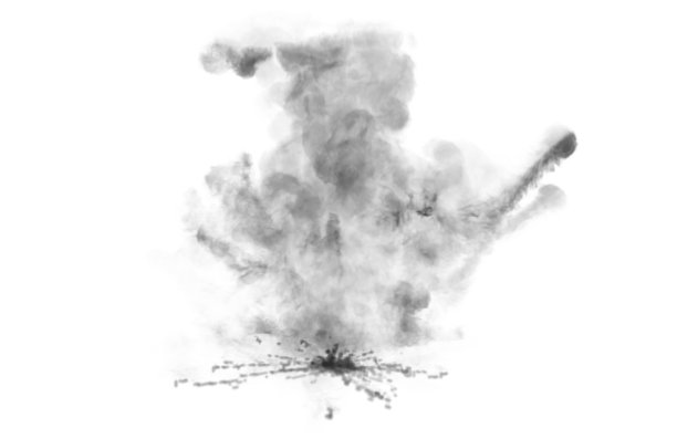爆炸结束后烟雾消散了图片下载