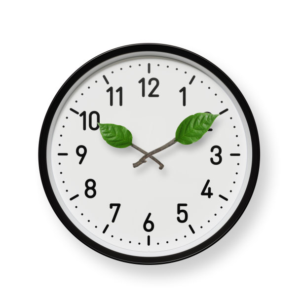 孤立的镜头钟面与自然时钟指针在白色的背景图片下载