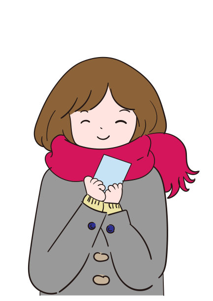 高兴的女孩知道路过的通知图片下载