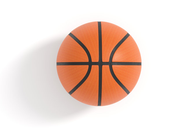 白色背景的篮球。团队运动。体育活动。三维渲染图片下载