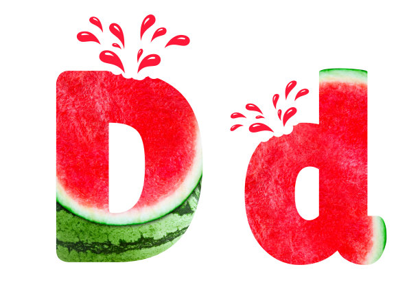 西瓜字母D图片下载