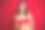 美丽的女人穿着比基尼泳装在红色孤立的背景做快乐的大拇指向上的手势与手。赞许的表情看着镜头，表示成功。图片下载