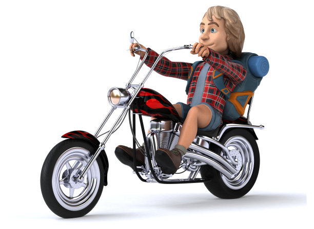 男人独自旅行背包客- 3D插图图片下载