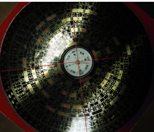 中国风水罗盘，特写照片，模糊的背景图片下载