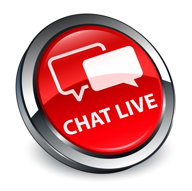 聊天直播3d红色圆形按钮图片下载