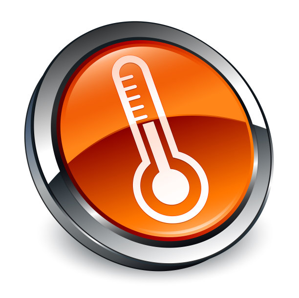温度计图标3d棕色圆形按钮图片下载