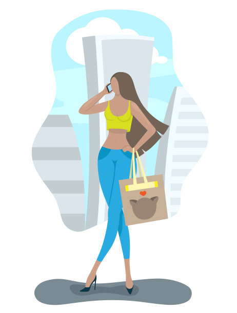 女孩在讲电话图片下载