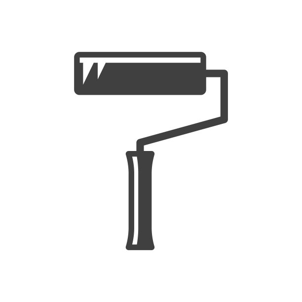 油漆滚筒图标。白色背景上的矢量。图片下载