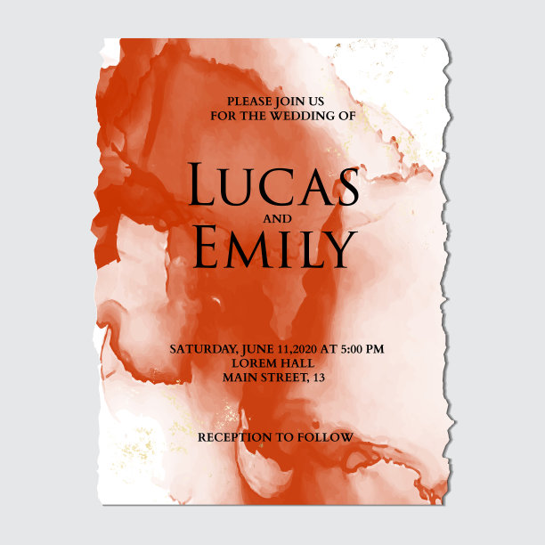 陶土水彩大理石设计。豪华婚礼现代金花和液体墨水模板。Ewd染色时尚火花图形。图片下载