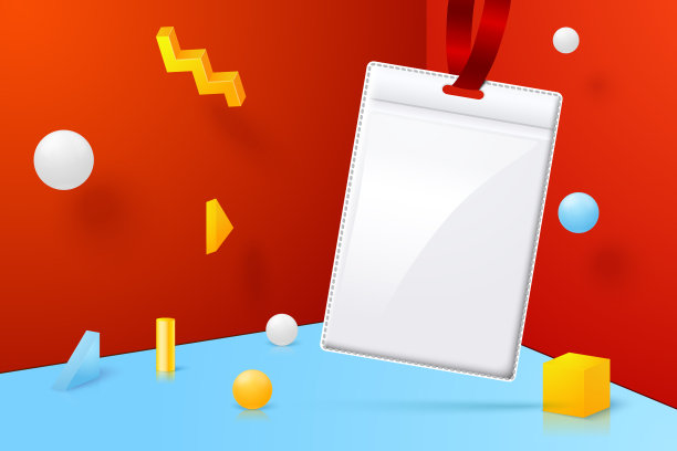 矢量抽象场景与徽章挂索图片下载