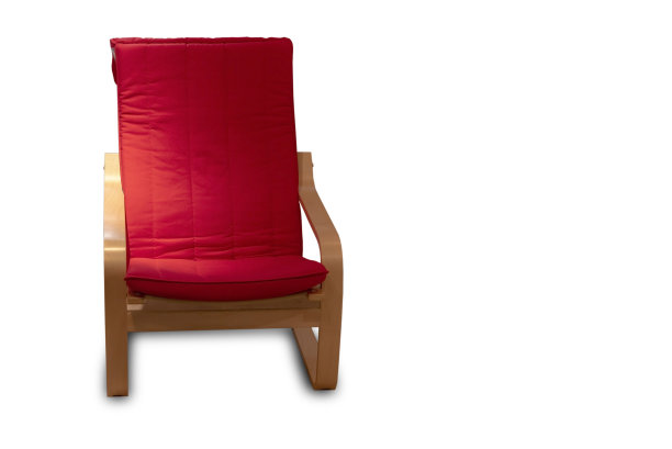 布制椅子，木腿与背景分开，剪裁部分图片下载