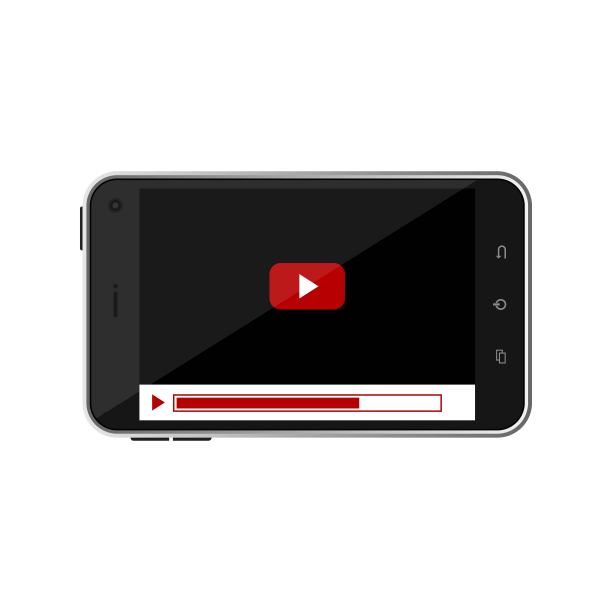 播放视频的数字设备矢量设计插图孤立在白色背景图片下载