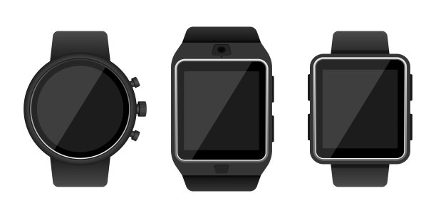 智能手表矢量设计插图孤立在白色背景图片下载