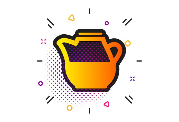 牛奶壶的咖啡图标。喝新鲜的迹象。向量图片下载