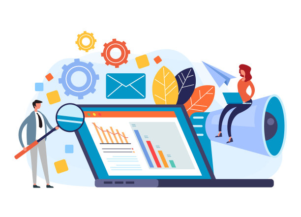 商务人士，办公室职员，寻找成功之路的人物。矢量平面设计插图素材图片