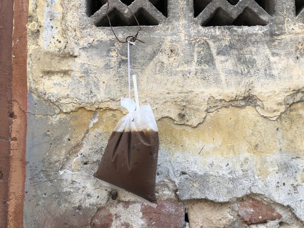 科皮本挂在老墙上图片下载