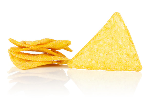 玉米饼芝士片孤立的白色图片下载