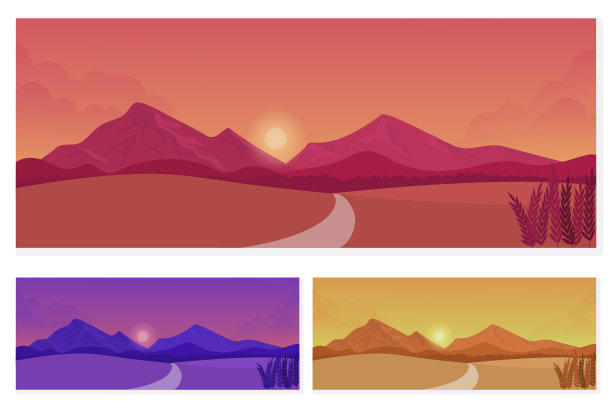 秋景矢量插图图片下载