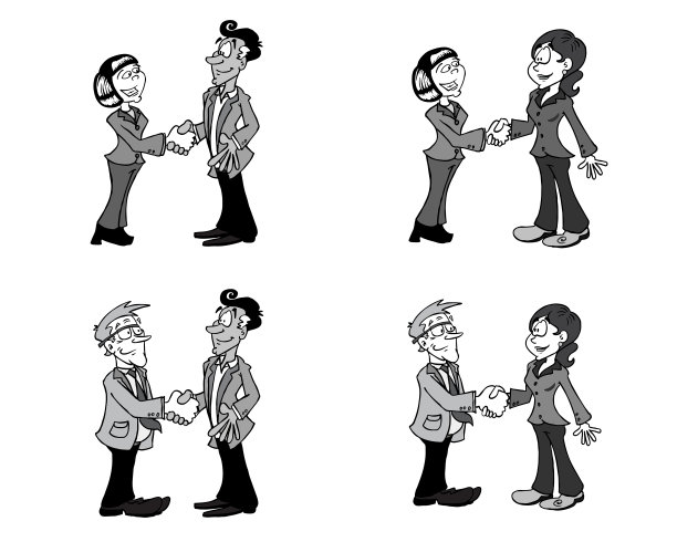 四字集握手02图片下载