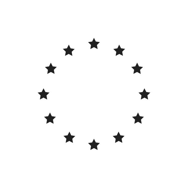 欧洲联盟的矢量符号孤立在白色背景上。联盟明星。欧洲的象征。图片下载