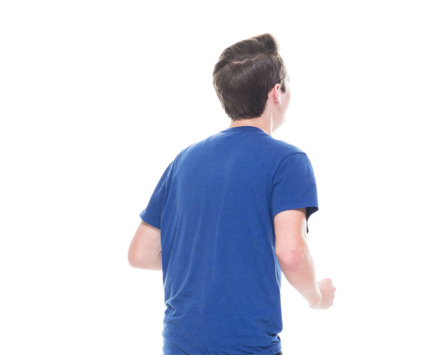 年轻的高中年龄男性跑步图片下载