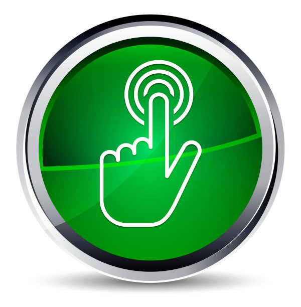 手光标点击图标绿色绿色圆形按钮图片下载
