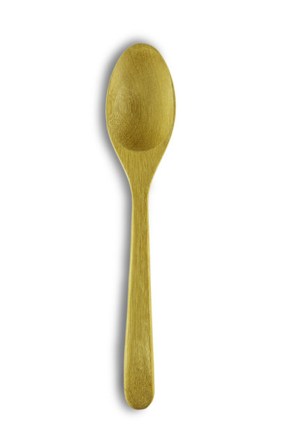 近木勺孤立的白色背景与剪辑路径。图片下载