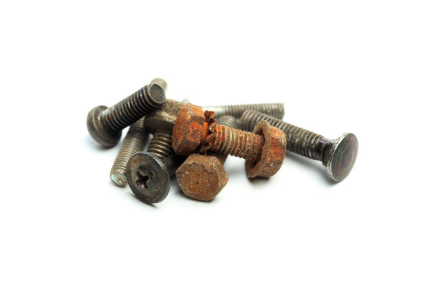 螺丝螺母，铆钉隔离白色。——图片图片下载