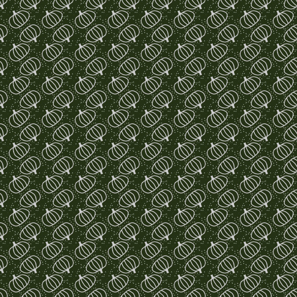 白色的南瓜图案，绿色的背景图片下载