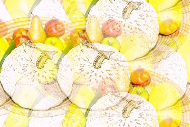 超现实的水果和蔬菜背景图片下载