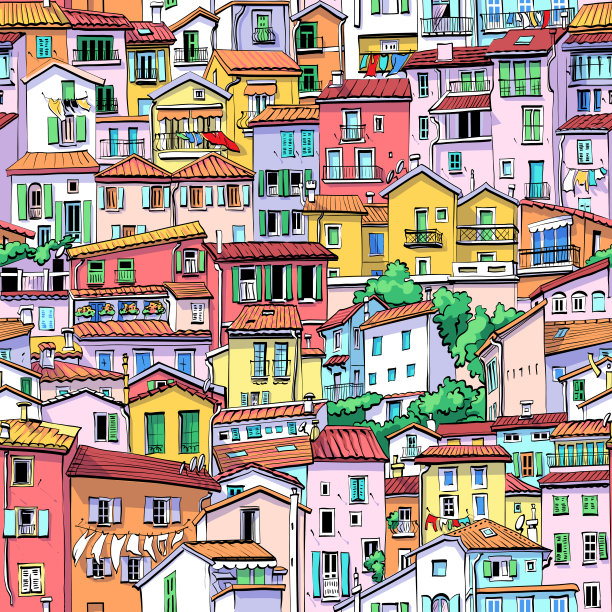 Menton老城，法国图片下载