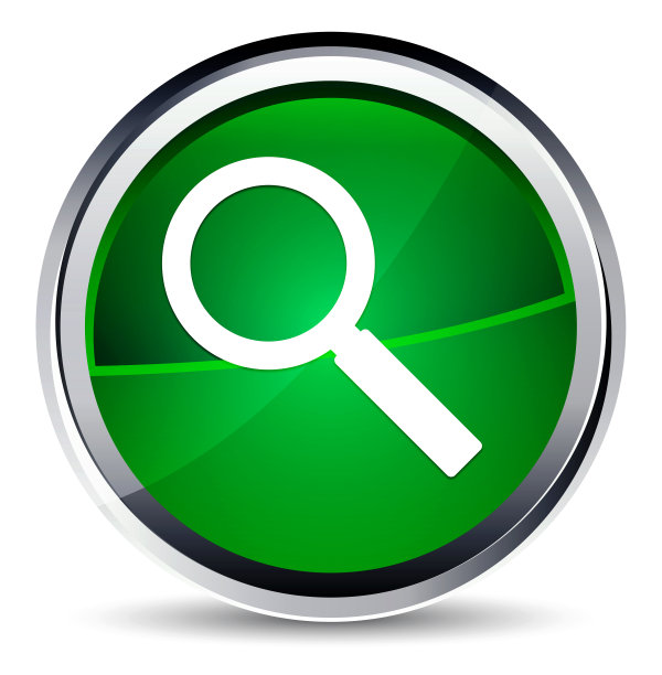 放大镜图标水绿色圆形按钮图片下载