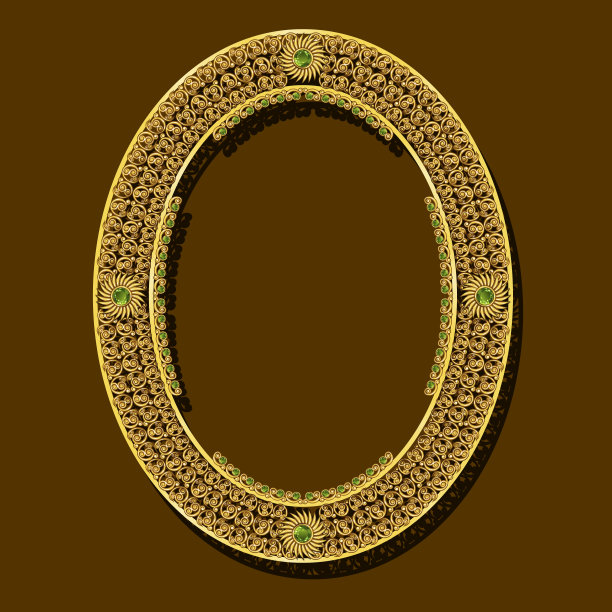 框架金色与阴影图片下载