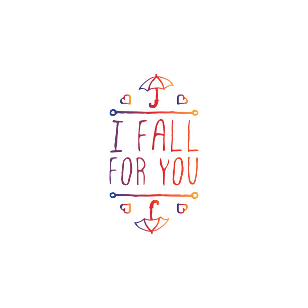 矢量手绘渐变秋季元素与文本图片下载