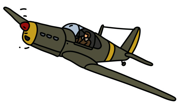 复古的小型军用飞机图片下载