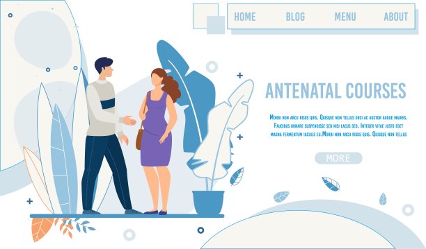 推广产前培训课程的网页图片下载