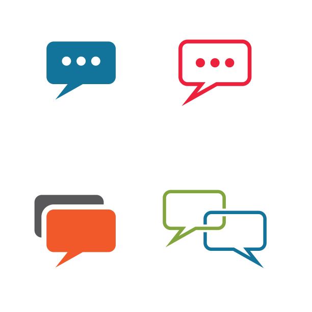 语音气泡图标矢量插图图片下载