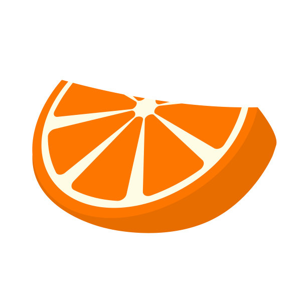 图标橙色套装与整个水果和半，有叶子和没有。矢量插图在白色背景上孤立的平面风格图片下载