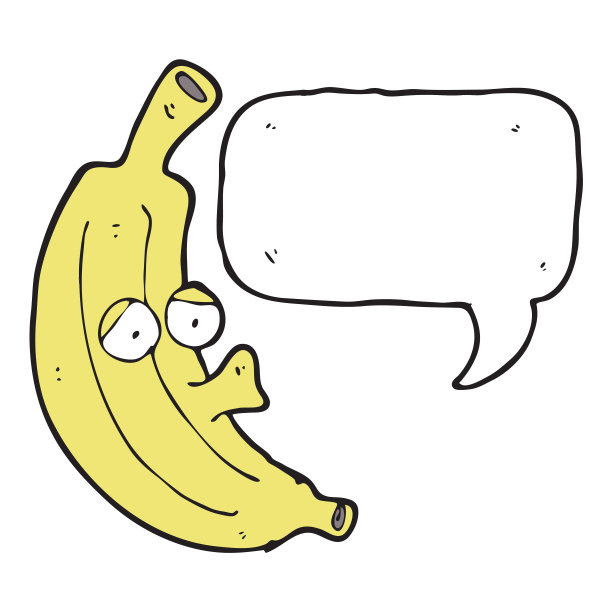 手绘香蕉人物设计图片下载