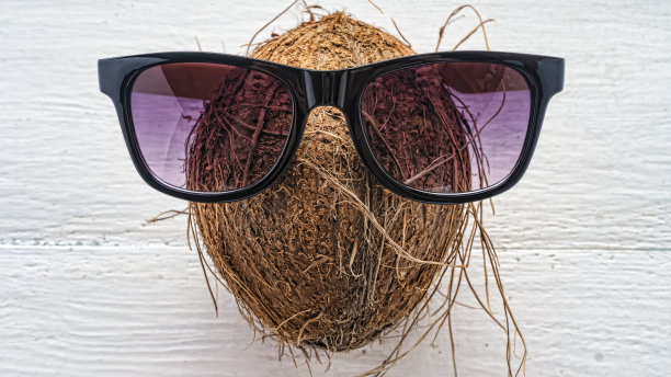 椰子，海滩，夏天，夏天背景，沙子，戴墨镜，卡通，夏威夷图片下载