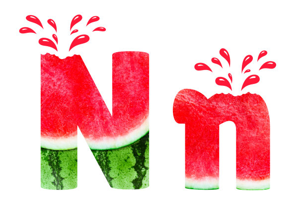 西瓜字母N图片下载